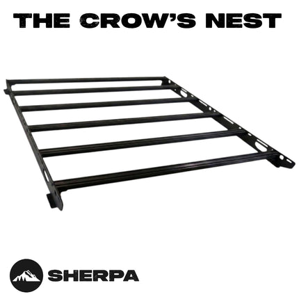 Sherpa 163244 Crows Nest Universal Truck Topper Rack for 6ft Bed with 47" Crossbar -  1/4" Aircraft-Grade Aluminum, Drill-Free, Adjustable Feet for Topper Fit