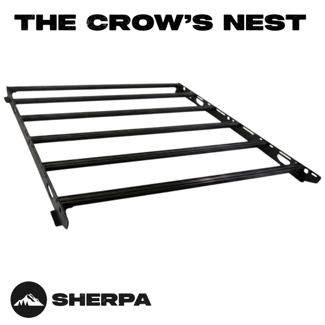 Sherpa 163244 Crows Nest Universal Truck Topper Rack for 6ft Bed with 47" Crossbar -  1/4" Aircraft-Grade Aluminum, Drill-Free, Adjustable Feet for Topper Fit