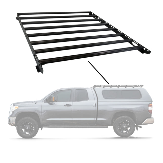 Sherpa 164444 Crows Nest Universal Truck Topper Rack for 6.5ft Bed with 53" Crossbar - 1/4" Aircraft-Grade Aluminum, Drill-Free, Adjustable Feet for Topper Fit