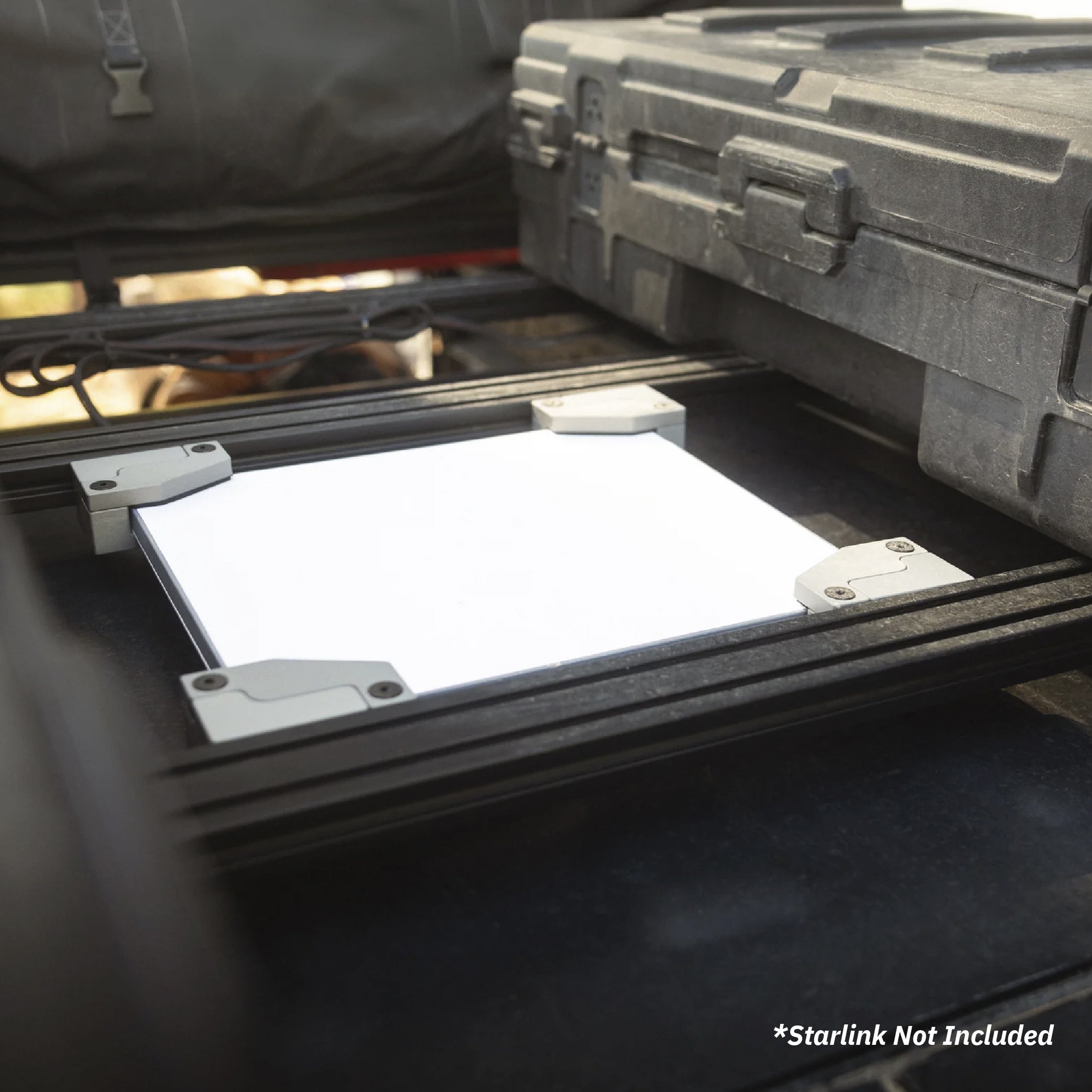 Sherpa Starlink Mini Flush Mounts – CNC-Machined Aluminum Mounting Brackets – Low-Profile Flush Mount Kit for Starlink Mini High Performance Dish – Anodized Aluminum Finish – Made in USA