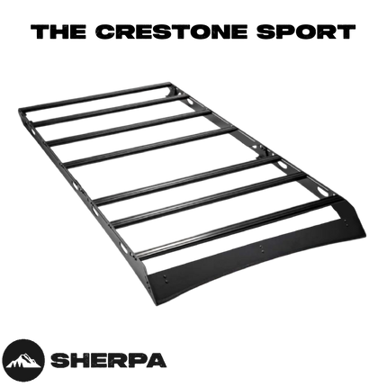 Sherpa - The Crestone Sport Half Height/Single Row Light Aluminum Roof Rack with Crossbars Made for 2010-24 Toyota 4Runner 5th Gen. - Drill Free Rack for Tents; Kayaks; Bikes; Skis Made in the USA