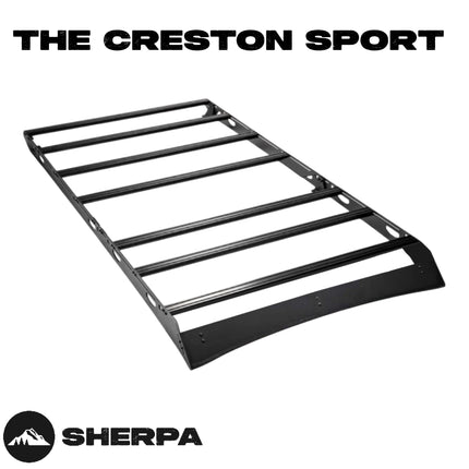 Sherpa - The Crestone Sport Half Height/Single Row Light Aluminum Roof Rack with Crossbars Made for 2010-24 Toyota 4Runner 5th Gen. - Drill Free Rack for Tents; Kayaks; Bikes; Skis Made in the USA