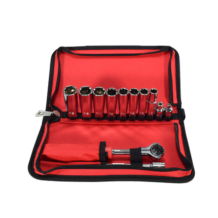 Milwaukee 48-22-9001 Ratchet 12pc 3/8" Drive Metric Socket Set