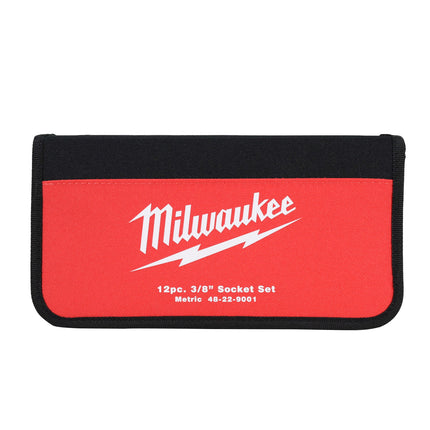 Milwaukee 48-22-9001 Ratchet 12pc 3/8" Drive Metric Socket Set