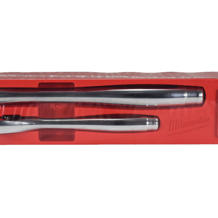 Milwaukee 48-22-9486 106-Piece 1/4 in. and 3/8 in. Drive SAE and Metric Ratchet and Socket Mechanics Tool Set with PACKOUT Low-Profile Organizer, 90-Tooth Ratchet, FOUR FLAT Sockets, IP65-Rated Case