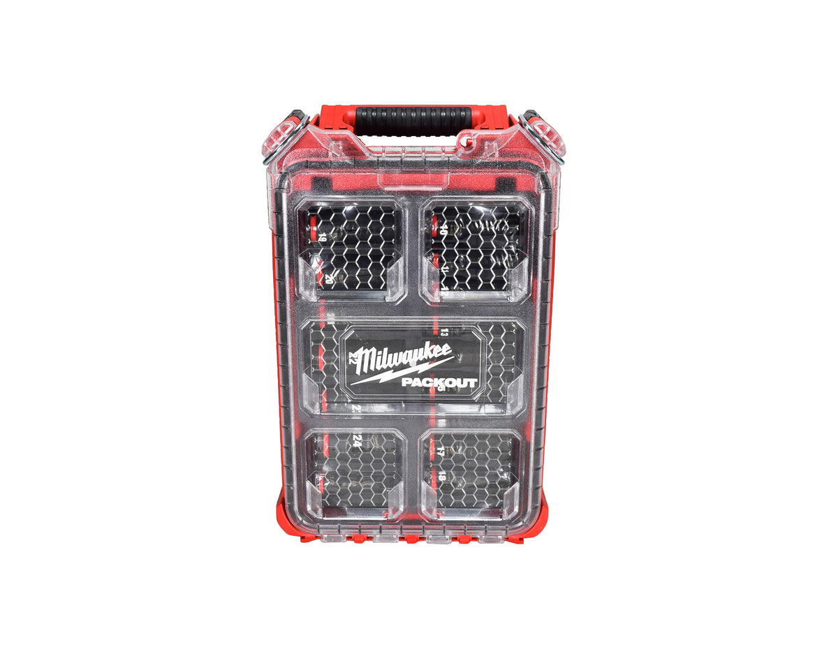 Milwaukee 49-66-6803  Impact Duty 1/2" Drive Metric Deep Well PACKOUT Socket Set (16-Piece)