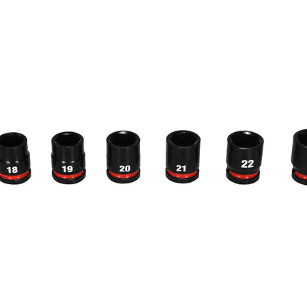 Milwaukee 49-66-6804 SHOCKWAVE Impact-Duty 1/2 in. Drive Metric and SAE Standard Impact PACKOUT Socket Set (27-Piece)