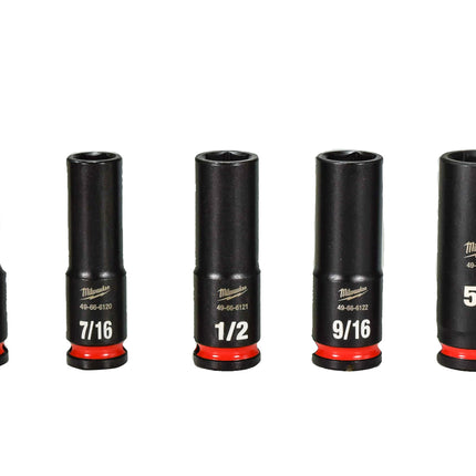 Milwaukee 49-66-7006 SHOCKWAVE 3/8 in. Drive Deep Well 6 Point Impact Socket Set (12-Piece)