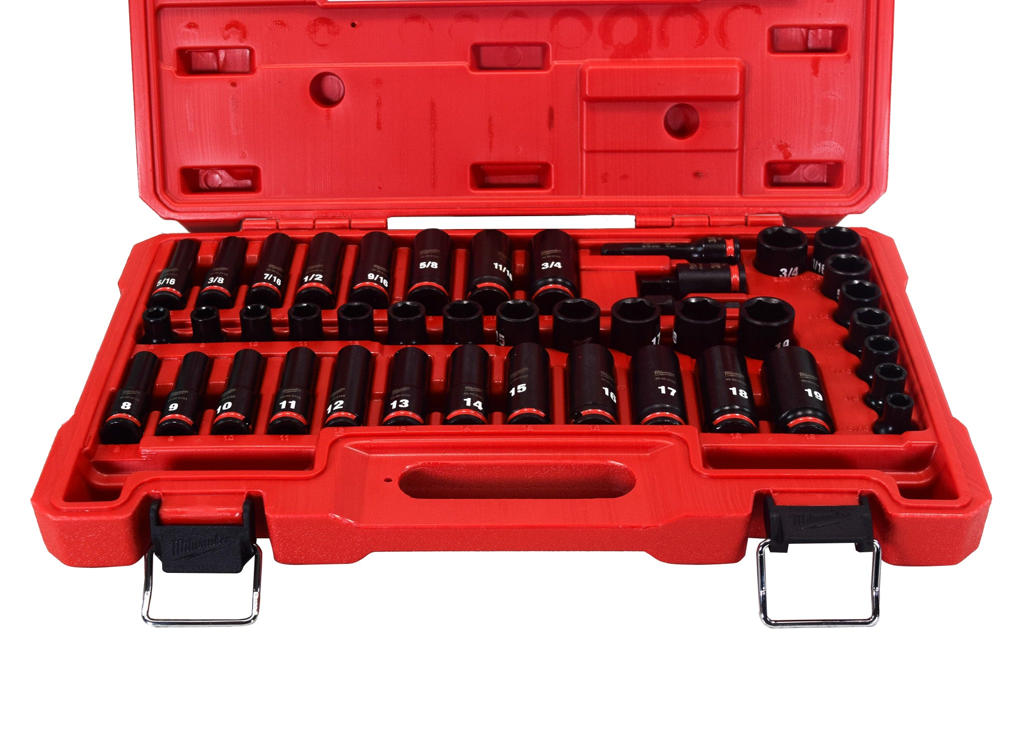 Milwaukee 49-66-7009 43PCSHOCKWAVE Impact Duty 3/8" Drive SAE & Metric Deep 6 Point Socket Set