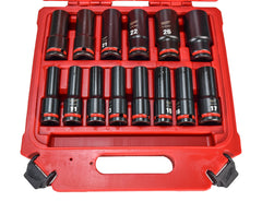 Milwaukee 49-66-7014 SHOCKWAVE 1/2" Drive 6 Point Impact Socket Set (14-Piece)