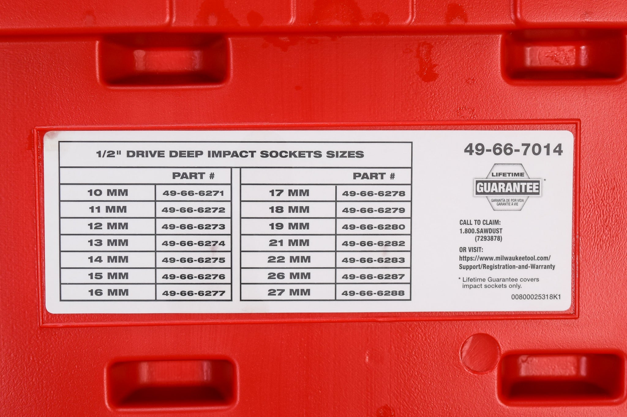 Milwaukee 49-66-7014 SHOCKWAVE 1/2" Drive 6 Point Impact Socket Set (14-Piece)