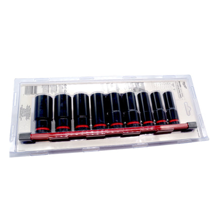 Milwaukee 49-66-7022 SHOCKWAVE 1/2" Drive SAE 6 Point Socket Set - 9PC