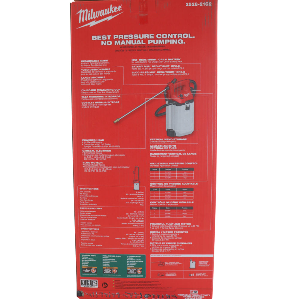 Milwaukee KIT Sprayer Chemical 2 GAL 2528-21G2
