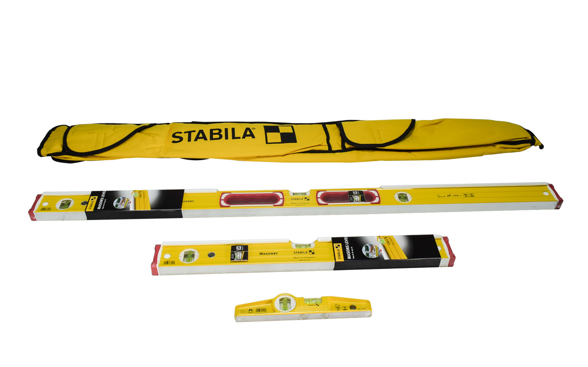 Stabila 48296 10"/24"/48" Type 192-2 K Masonry 3-Level Set with Case