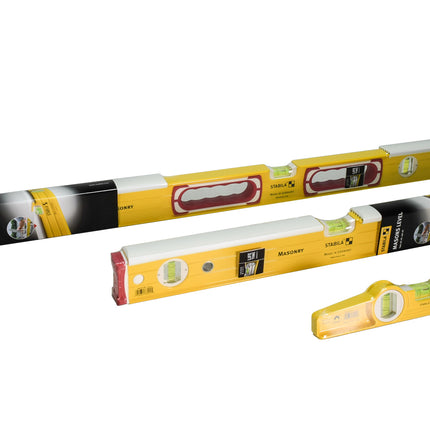 Stabila 48296 10"/24"/48" Type 192-2 K Masonry 3-Level Set with Case