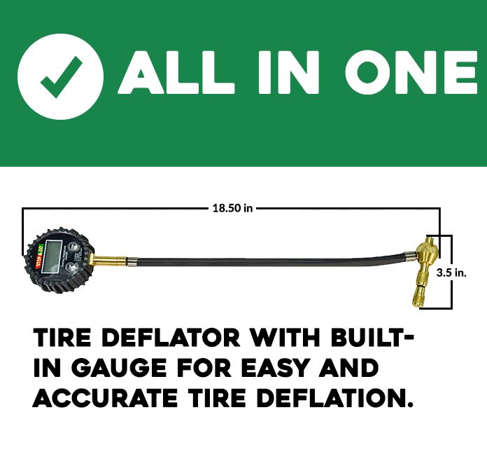 Stop & Go 2020 Rapid Digital Tire Deflator, Accurate 0-235PSI Pressure Gauge for Jeeps, 4x4, ATV, UTV, Truck, and Other Off Road Vehicles