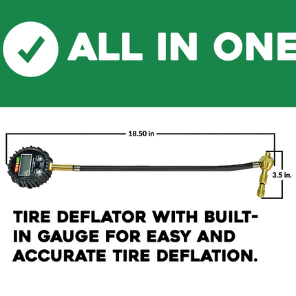 Stop & Go 2020 Rapid Digital Tire Deflator, Accurate 0-235PSI Pressure Gauge for Jeeps, 4x4, ATV, UTV, Truck, and Other Off Road Vehicles