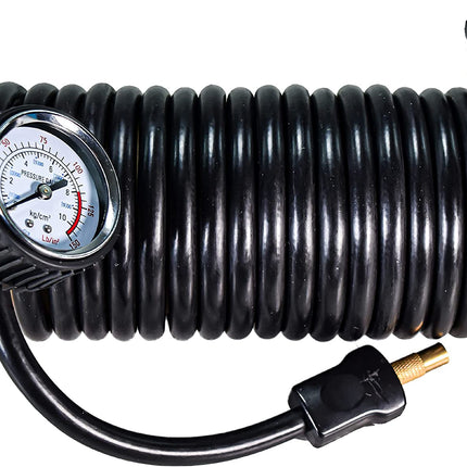 Stop & Go 2100 Portable 1.5 HP 12 Volt Dual Piston Air Compressor with 26ft Hose, Alligator Clips, Adapter Nozzles, and Carrying Bag for Cars, Motorcycles, ATVs, UTVs, Jeeps, Trucks, and Tractors