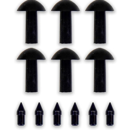 Stop & Go 275 Mini Plugger Refill Kit with 6 Mushroom Plugs and Cone Tips for Punctures and Flats on Bicycle and E-Bike Tubeless Tires, 5/8" Length x 3/16" Shaft Diameter