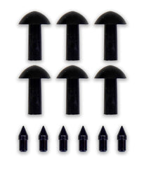 Stop & Go 275 Mini Plugger Refill Kit with 6 Mushroom Plugs and Cone Tips for Punctures and Flats on Bicycle and E-Bike Tubeless Tires, 5/8" Length x 3/16" Shaft Diameter