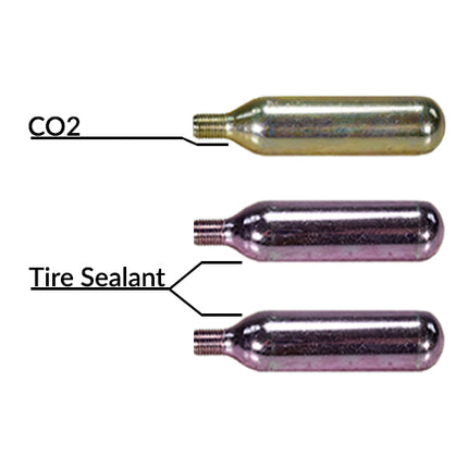 Stop & Go 300 Emergency Sealant and Inflation Kit for Bicycle and E-Bike Tubeless Tires, Includes 2 Sealant Cartridges and 1 CO2 Cartridge, Compatible with Presta and Schrader Valves