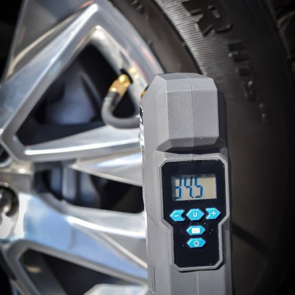 Stop & Go CL-RCP Portable USB Rechargeable Cordless Tire Inflator 120 PSI Compressor w/ Digital Display & Worklight for Cars, Motorcycles, and Bicycles