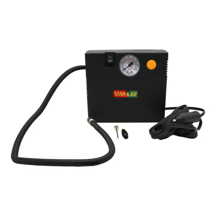 Stop & Go RCP-A37B Air Compressor / Inflater with 12V Car Adapter & Built in LED Light for Automotive, Motorcycle, Scooter, ATV, UTV, Golf Cart, Lawn Mower, or Other Inflation Purposes