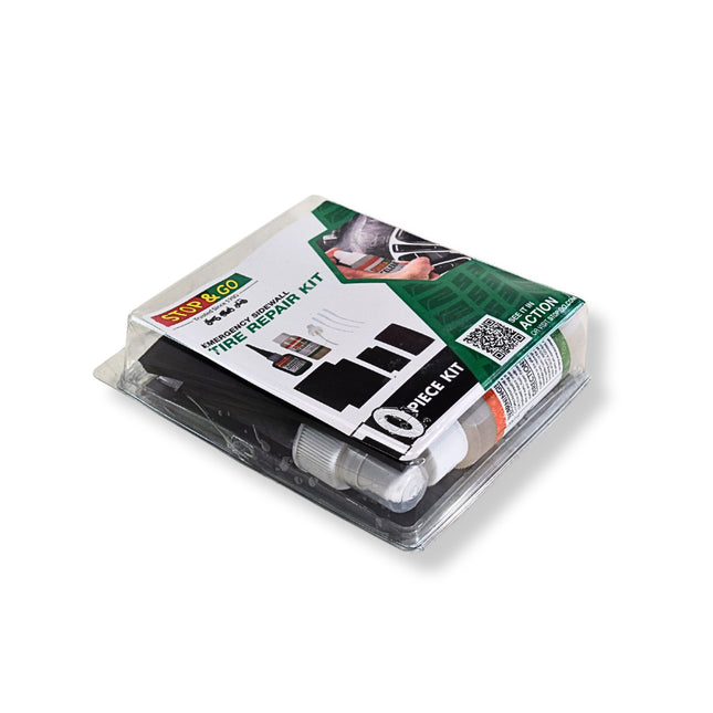 Stop & Go SW1010 5 Minute Emergency External Sidewall Tubeless Tire Repair Kit for Punctures on ATV, UTV, Trailer, Lawnmower, Off-Road RZRs, Side by Sides, & Golf Cart Tires (Large Patch)