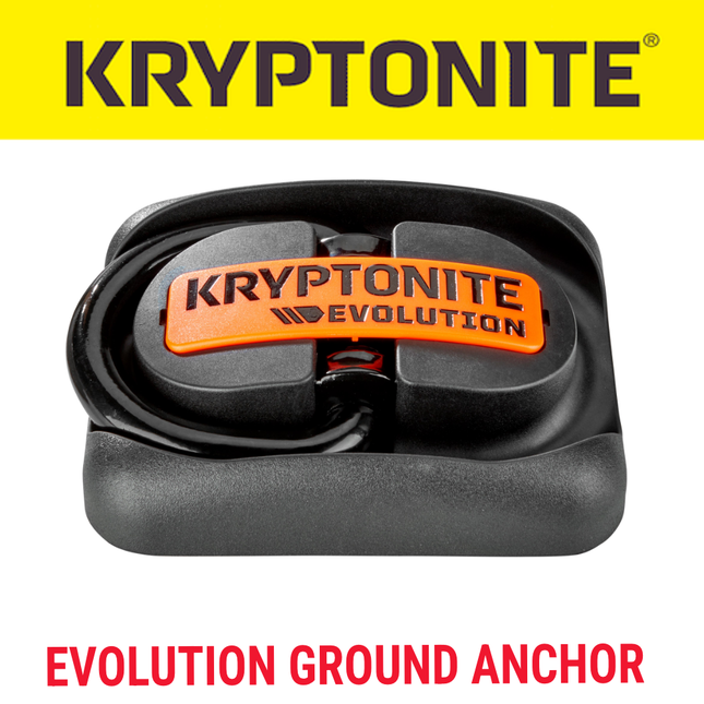 Kryptonite Evolution Ground Anchor 2.09 lbs. - Permanent Locking Point for Use Indoors or Outdoors to Keep Bicycles; E-Bikes; Scooters Safe (004738)