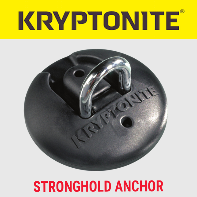 Kryptonite Stronghold Anchor 6.10 lbs. - Permanent Locking Point for Use Indoors or Outdoors to Keep Bicycles; E-Bikes; Scooters Safe (330202)
