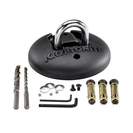 Kryptonite Stronghold Anchor 6.10 lbs. - Permanent Locking Point for Use Indoors or Outdoors to Keep Bicycles; E-Bikes; Scooters Safe (330202)