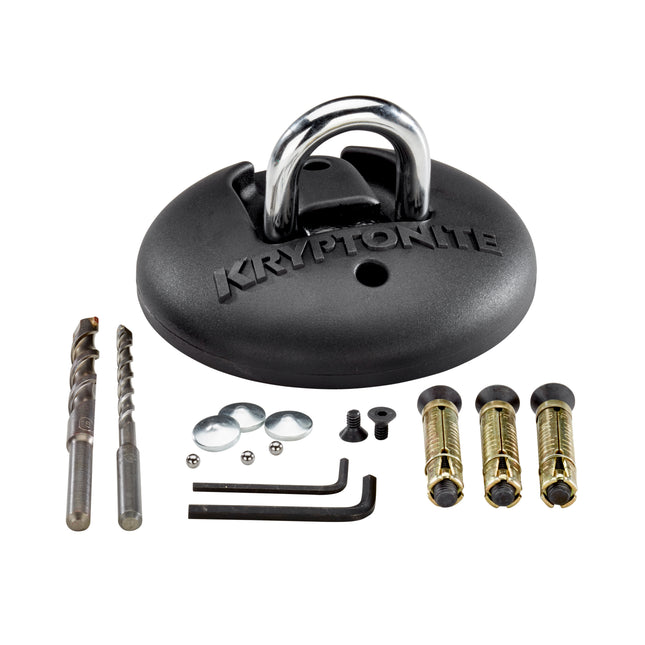 Kryptonite Stronghold Anchor 6.10 lbs. - Permanent Locking Point for Use Indoors or Outdoors to Keep Bicycles; E-Bikes; Scooters Safe (330202)