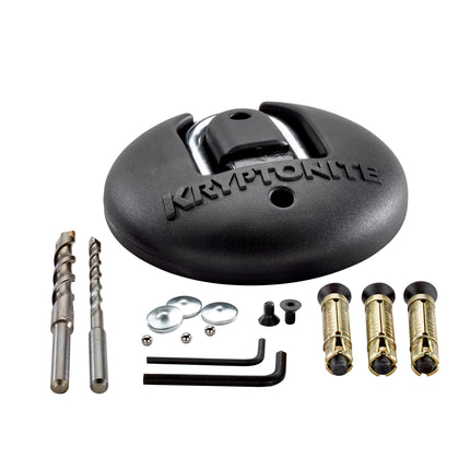 Kryptonite Stronghold Anchor 6.10 lbs. - Permanent Locking Point for Use Indoors or Outdoors to Keep Bicycles; E-Bikes; Scooters Safe (330202)