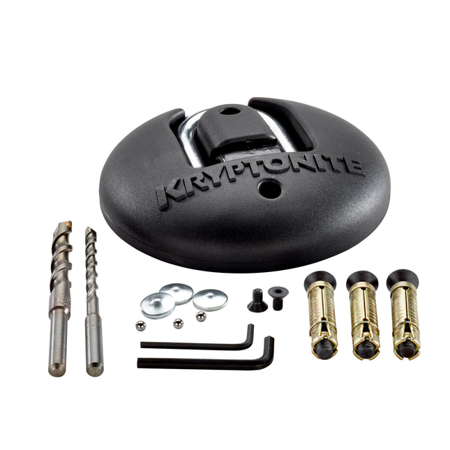Kryptonite Stronghold Anchor 6.10 lbs. - Permanent Locking Point for Use Indoors or Outdoors to Keep Bicycles; E-Bikes; Scooters Safe (330202)