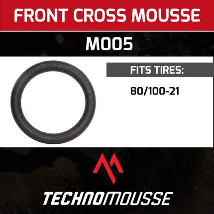 Technomousse 80/100/21 Dirt Bike Front Tire Mousse Insert Black Series M005 Standard Compound - Enduro Motocross Foam Tire Tube - Puncture and Cut Resistant