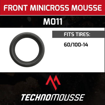 Technomousse 60/100/14 Dirt Bike Front Tire Mousse Insert Black Series M011 Standard Compound - Enduro Motocross Foam Tire Tube - Puncture and Cut Resistant
