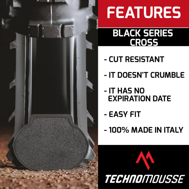 Technomousse 90/100/14 Dirt Bike Rear Tire Mousse Insert Black Series M013 Standard Compound - Enduro Motocross Foam Tire Tube - Puncture and Cut Resistant