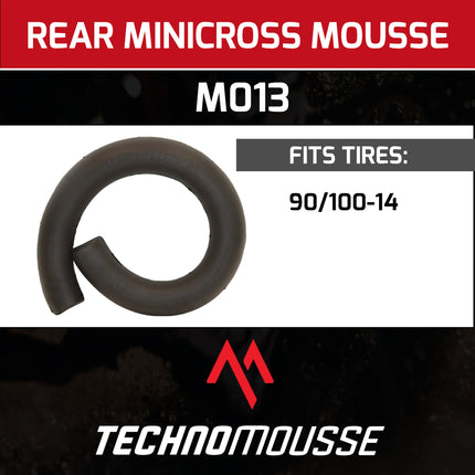 Technomousse 90/100/14 Dirt Bike Rear Tire Mousse Insert Black Series M013 Standard Compound - Enduro Motocross Foam Tire Tube - Puncture and Cut Resistant