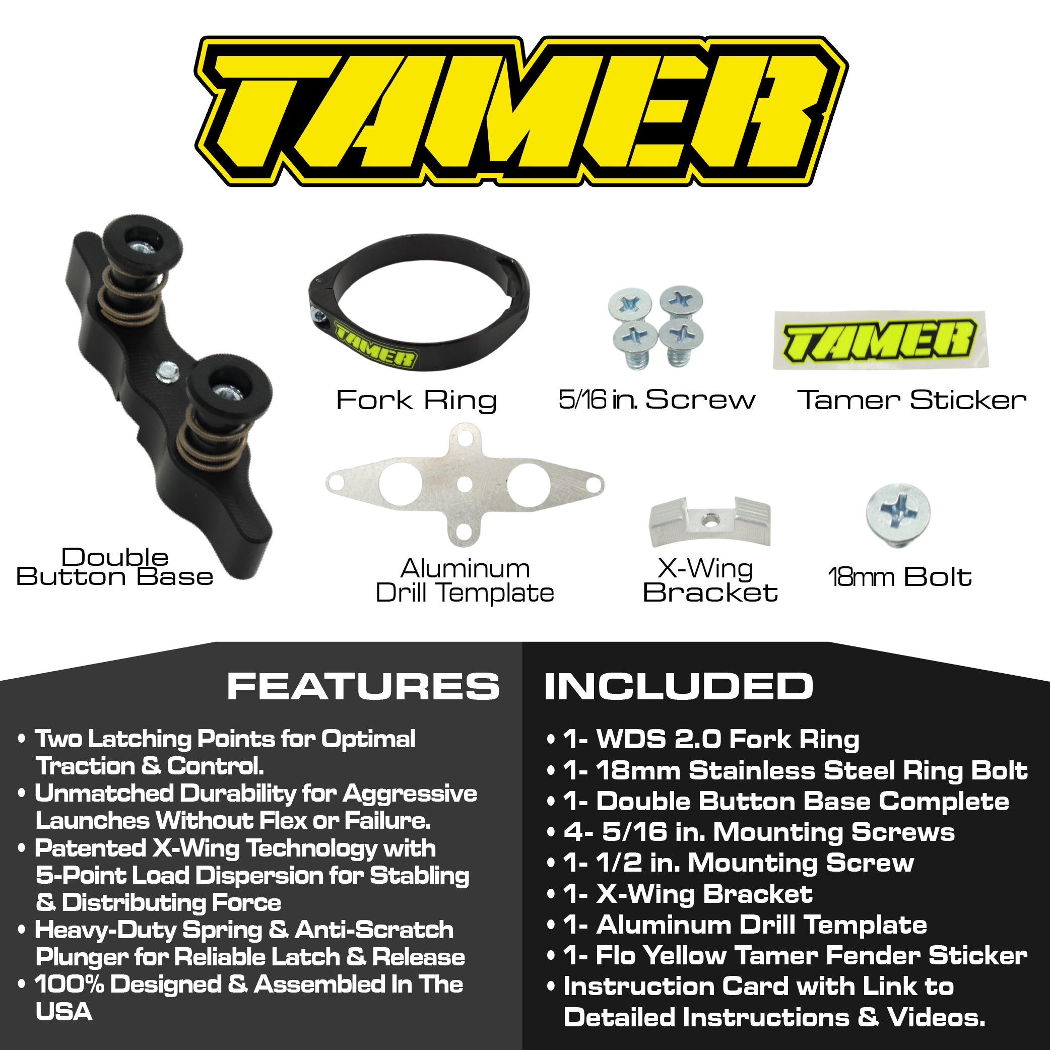 Tamer WDS 2.0 HH-17 Ring & Black Double Button X-wing Holeshot Device