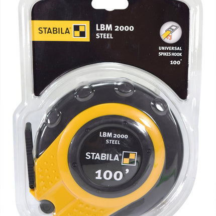 Stabila 30955 LBM 2000 Steel Close Cased Tape 100 feet in USA Imperial Scale