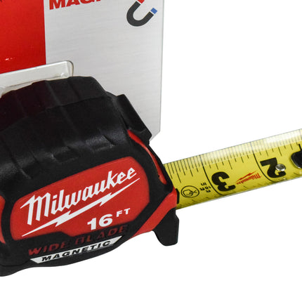Milwaukee 48-22-0216M 16 ft. x 1.3 in. Wide Blade Magnetic Tape Measure