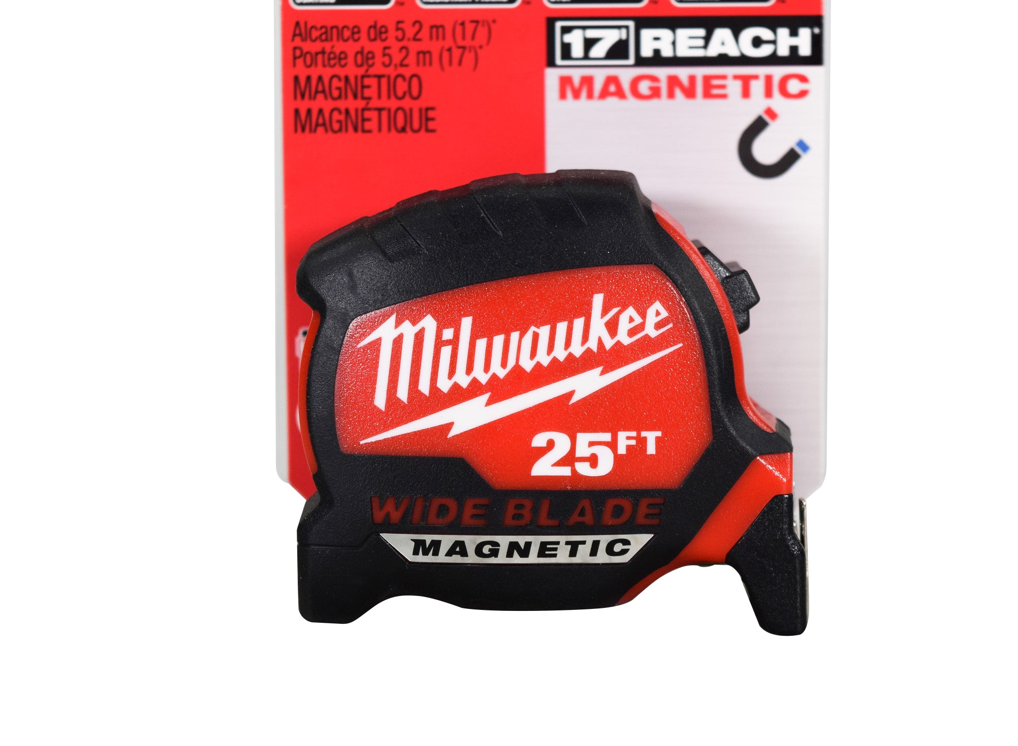 Milwaukee 48-22-0225M 25ft Wide Blade 17 ft. Reach Magnetic Tape Measure
