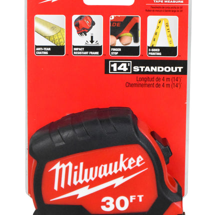 Milwaukee 48-22-0230 30 ft. x 1.3 in. Wide Blade Tape Measure