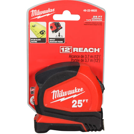 Milwaukee 48-22-6625 25ft Compact Tape Measure