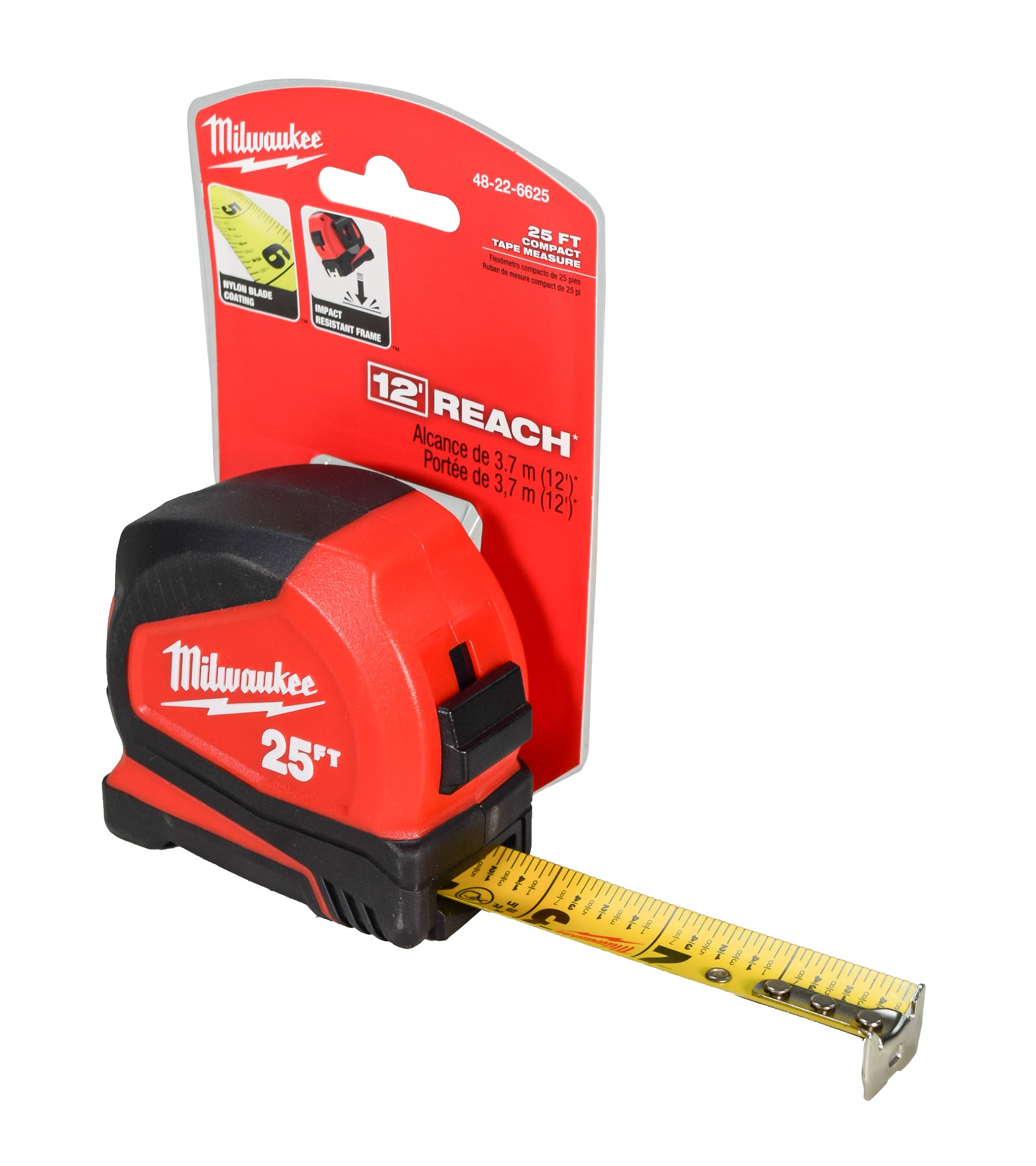 Milwaukee 48-22-6625 25ft Compact Tape Measure