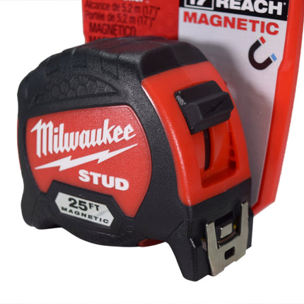 Milwaukee 48-22-9725M 25ft STUD Magnetic Tape Measure