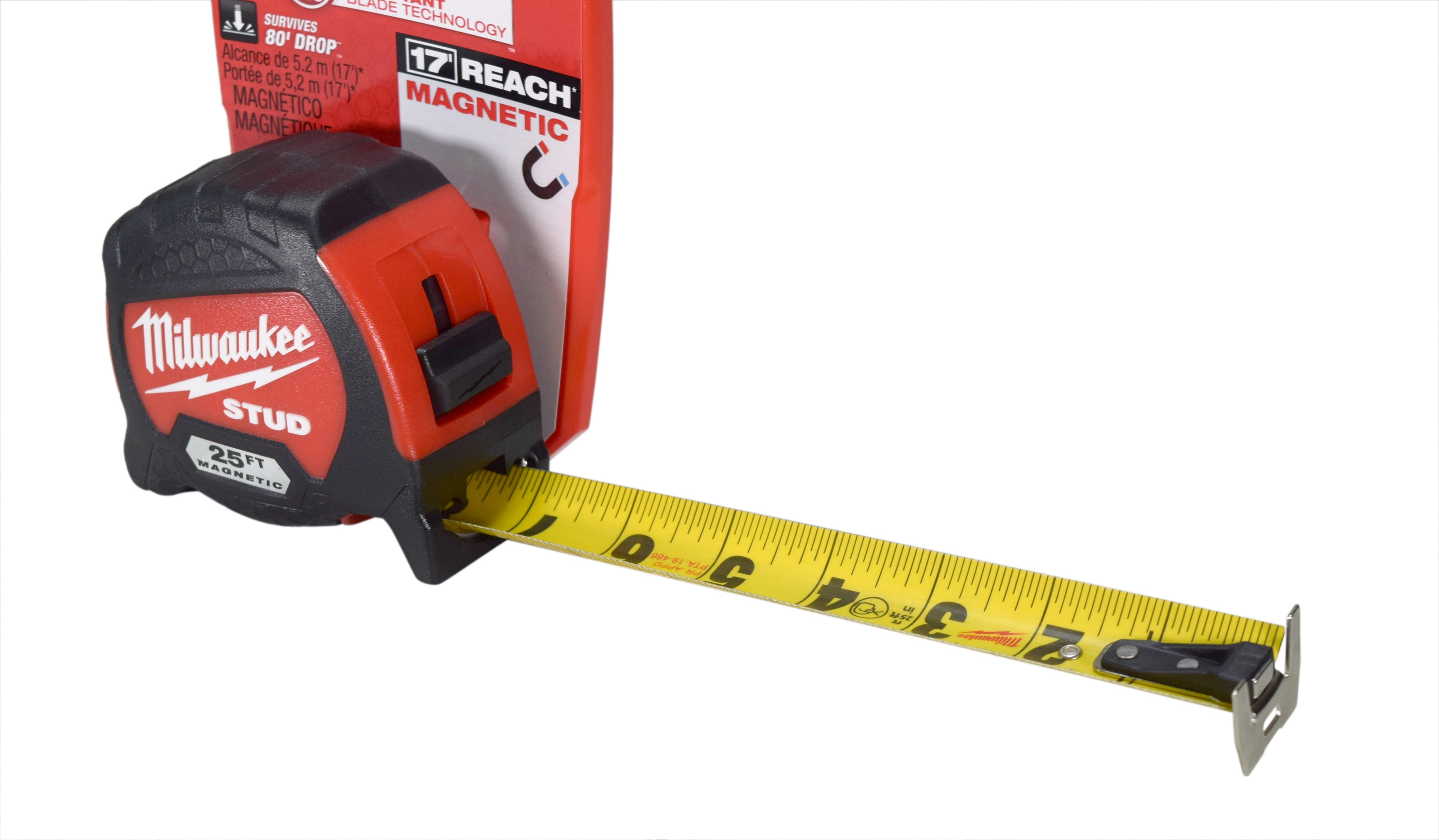 Milwaukee 48-22-9725M 25ft STUD Magnetic Tape Measure