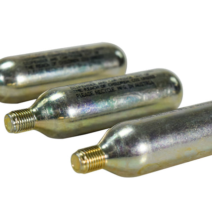 Stop & Go 1091 16 Gram Threaded CO2 Canisters, 3 Pack, for Tire Inflation on Motorcycles, ATVs, Bicycles, and Small Vehicles