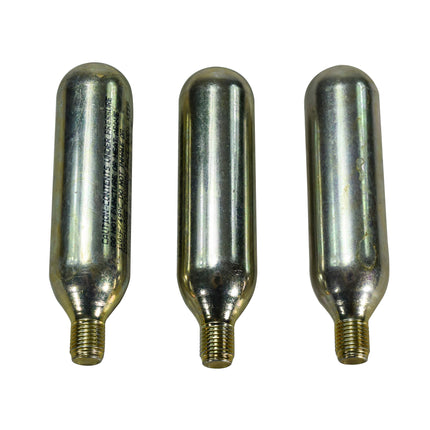 Stop & Go 1091 16 Gram Threaded CO2 Canisters, 3 Pack, for Tire Inflation on Motorcycles, ATVs, Bicycles, and Small Vehicles