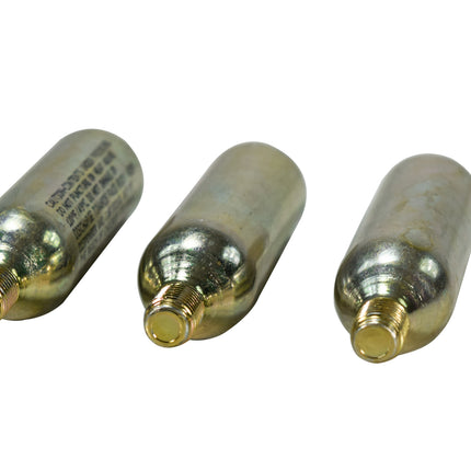 Stop & Go 1091 16 Gram Threaded CO2 Canisters, 3 Pack, for Tire Inflation on Motorcycles, ATVs, Bicycles, and Small Vehicles